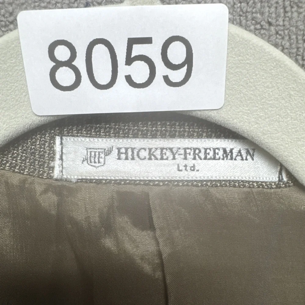 Hickey Freeman Blazer 43R Mens Brown Silk Wool 3 Button Sport Coat Double Vent‎